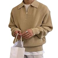 Amazon.co.jp: メンズ ニット セーター 襟付き ニットポロシャツ